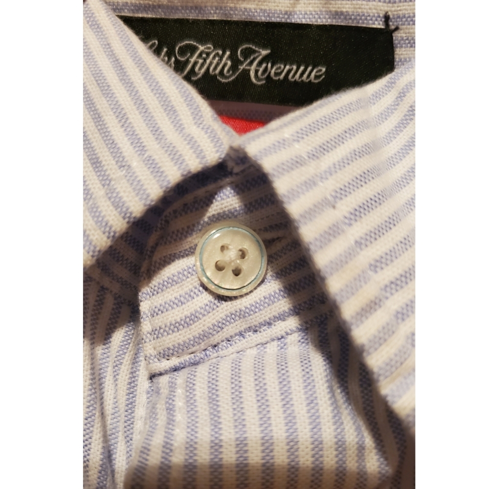 Saks Fifth Avenue trim fit long sleeve button-up - Picture 4 of 7
